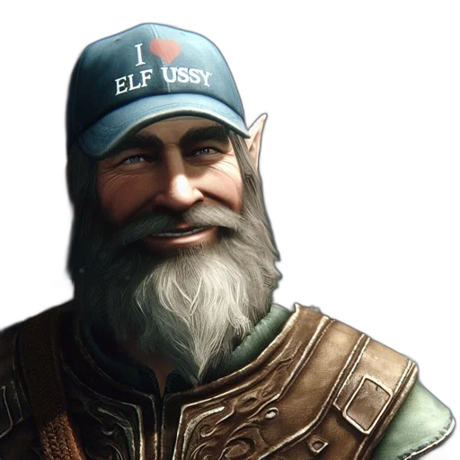 hat, face, staff, weapon, concept art, fantasy art, photorealistic, 3d render transparent PNG cut-out