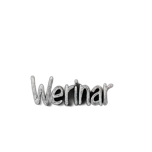 3d render, word, webinar, chalkboard transparent PNG cut-out