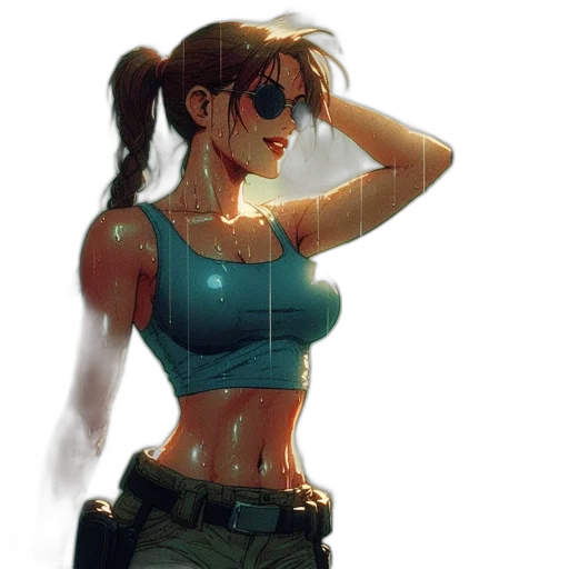 jacket, weapon, cyberpunk, concept art, comic book art, pixel art, neon lights, blue transparent PNG cut-out