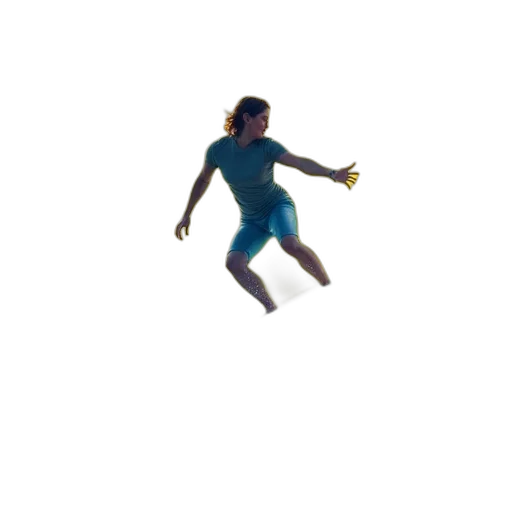 creature, robot, dress, shoes, pixel art, 3d render, concept art, vaporwave transparent PNG cut-out
