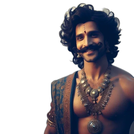 3d render, fantasy art, concept art, photorealistic, muscular, man, striking, visage transparent PNG cut-out