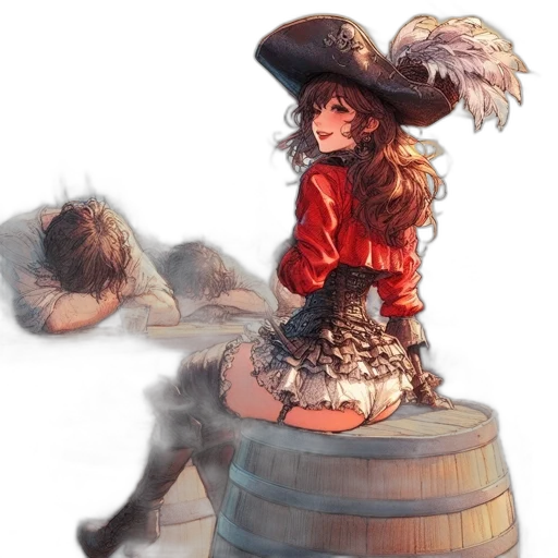 hat, crown, weapon, bottle, concept art, fantasy art, watercolor, pixel art transparent PNG cut-out