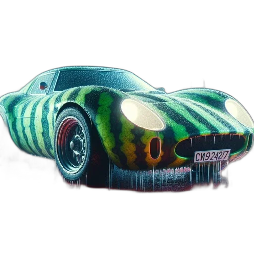 car, 3d render, concept art, photorealistic, watercolor, surreal, scene, shows transparent PNG cut-out