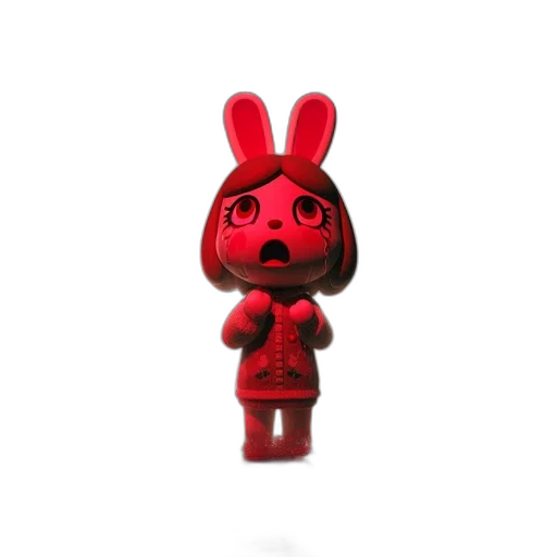 dress, creature, animal, mask, 3d render, concept art, red, anthropomorphic transparent PNG cut-out