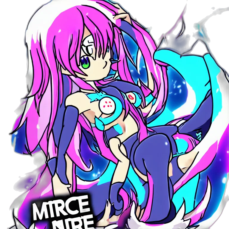 staff, anime, vaporwave, pixel art transparent PNG cut-out
