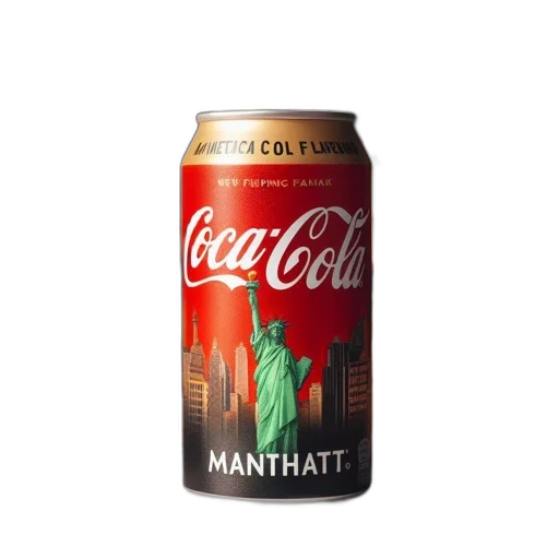 bottle, food, photorealistic, 3d render, concept art, coca-cola, can, portrays transparent PNG cut-out