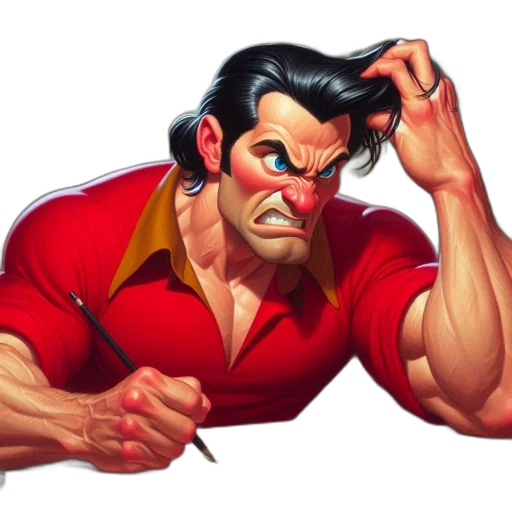 face, staff, comic book art, concept art, cartoon, photorealistic, intense, contemplative transparent PNG cut-out
