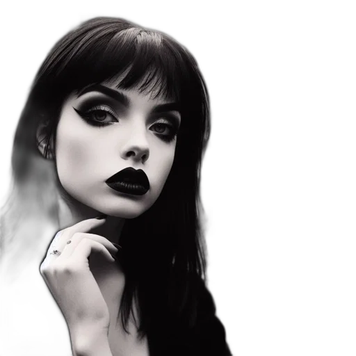 face, dress, photorealistic, fantasy art, concept art, cartoon, neon lights, dark transparent PNG cut-out