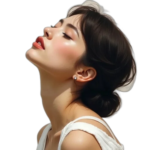 face, jewelry, hair, crown, photorealistic, oil painting, fantasy art, watercolor transparent PNG cut-out