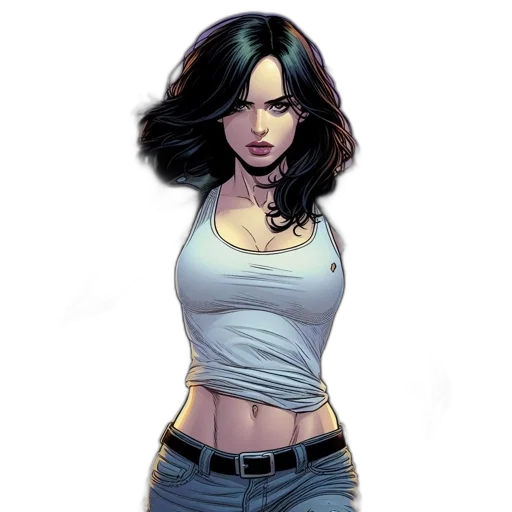 comic book art, concept art, fantasy art, cartoon, woman, stands, amidst, debris transparent PNG cut-out