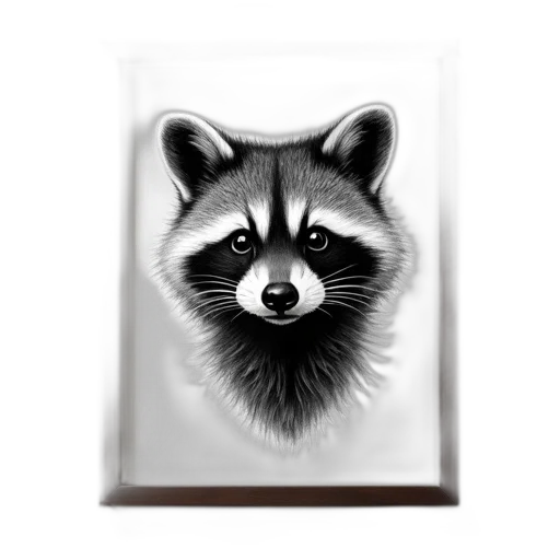 animal, face, mask, creature, photorealistic, pencil sketch, concept art, 3d render transparent PNG cut-out
