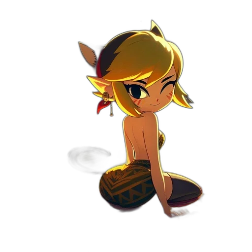 staff, concept art, pixel art, fantasy art, cartoon, golden, feline, character transparent PNG cut-out