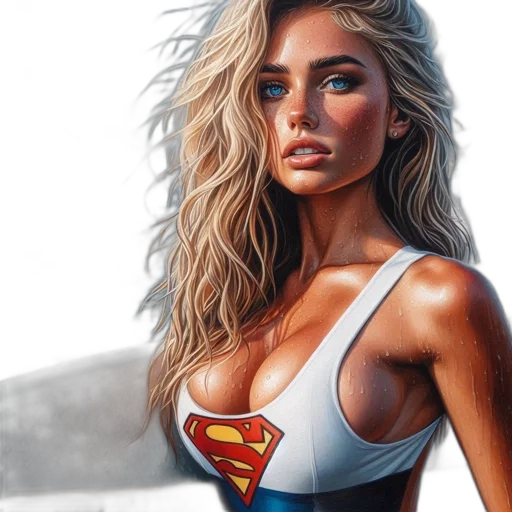 face, comic book art, photorealistic, fantasy art, oil painting, painting, depicts, woman transparent PNG cut-out