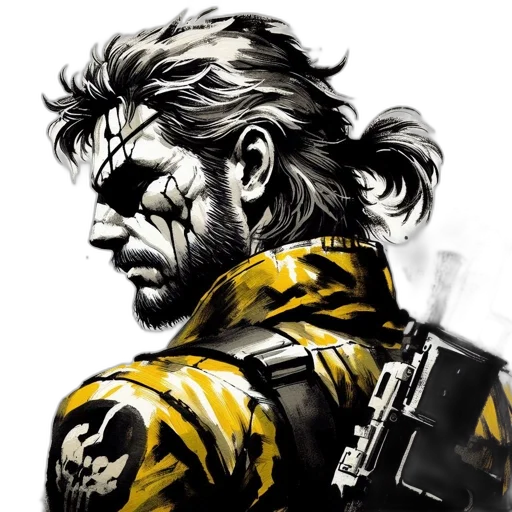 weapon, comic book art, concept art, cyberpunk, photorealistic, golden, rugged, scarred transparent PNG cut-out