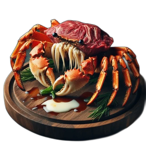 food, hat, crown, animal, photorealistic, 3d render, sculpture, raw transparent PNG cut-out