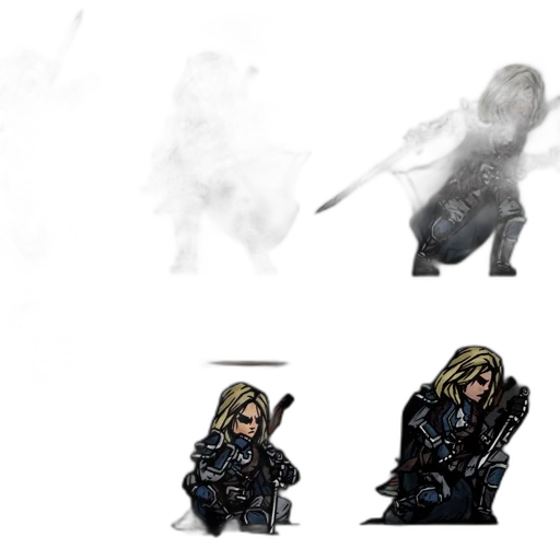 sword, weapon, staff, concept art, fantasy art, pixel art, comic book art, dark transparent PNG cut-out