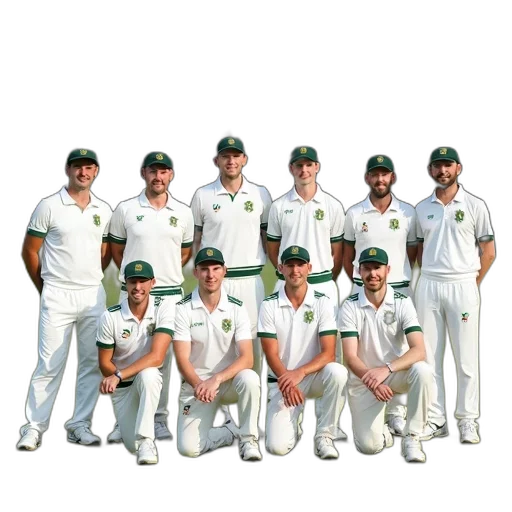 staff, group, men, wearing, white, cricket, uniforms, caps transparent PNG cut-out