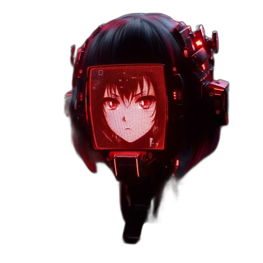 mask, robot, face, crown, anime, cyberpunk, 3d render, pixel art transparent PNG cut-out