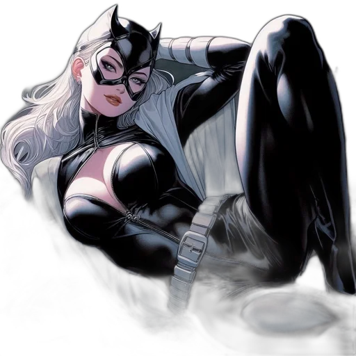 comic book art, concept art, watercolor, cartoon, monochrome, woman, portrays, superhero transparent PNG cut-out