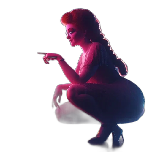 dress, jewelry, staff, concept art, vaporwave, cyberpunk, 3d render, neon lights transparent PNG cut-out