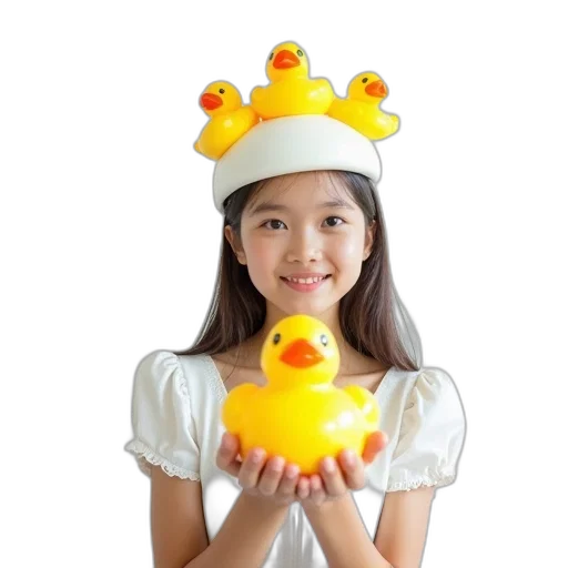 crown, hat, photorealistic, 3d render, underwater, young, woman, holding transparent PNG cut-out