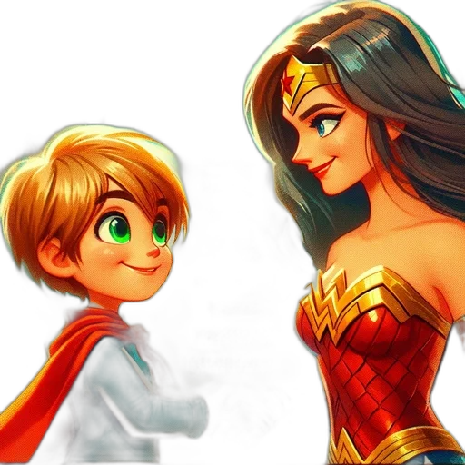 comic book art, concept art, fantasy art, cartoon, vibrant, illustration, young, boy transparent PNG cut-out