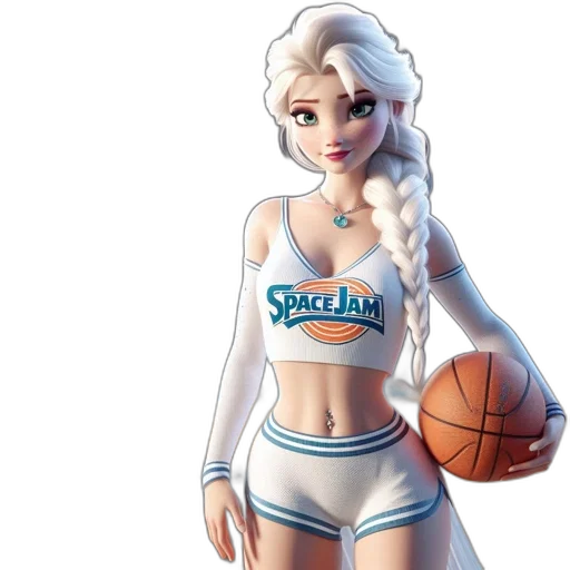 concept art, 3d render, fantasy art, cartoon, animated, long-haired, female, character transparent PNG cut-out