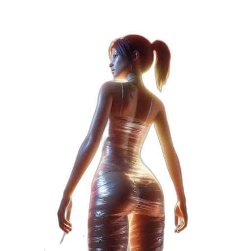 dress, robot, jacket, creature, concept art, 3d render, cyberpunk, fantasy art transparent PNG cut-out