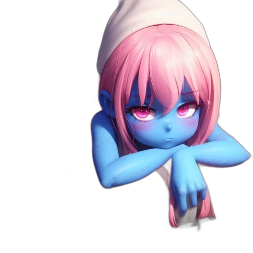 creature, mask, face, hat, concept art, anime, 3d render, fantasy art transparent PNG cut-out