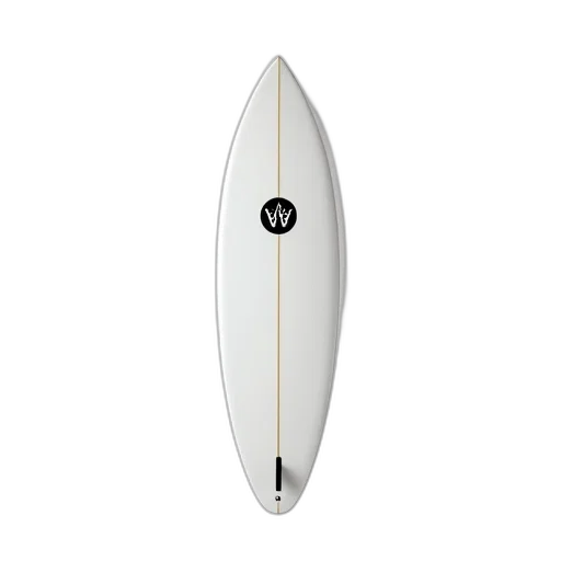 weapon, white, surfboard, black, tip, logo, center, displayed transparent PNG cut-out
