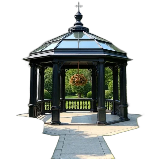 crown, building, umbrella, furniture, photorealistic, 3d render, concept art, city street transparent PNG cut-out