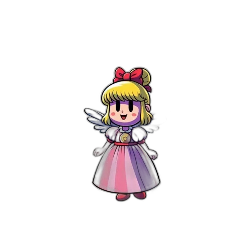 staff, dress, weapon, crown, pixel art, concept art, 3d render, anime transparent PNG cut-out