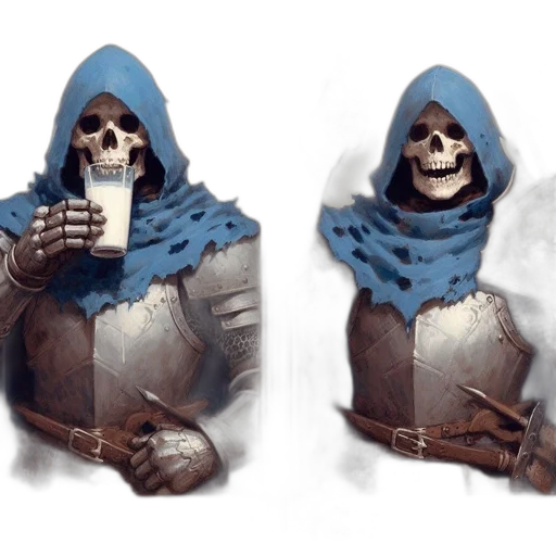 mask, jacket, weapon, concept art, fantasy art, 3d render, pixel art, blue transparent PNG cut-out