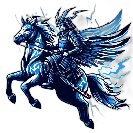 dragon, sword, fantasy art, concept art, pixel art, anime, blue, intense transparent PNG cut-out