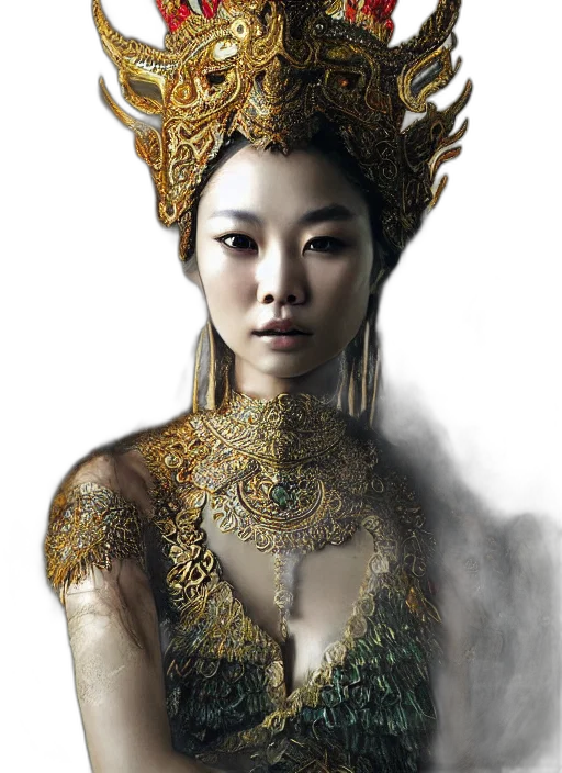 crown, jewelry, mask, dragon transparent PNG cut-out