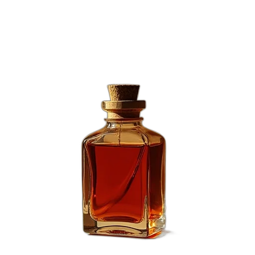 bottle, crown, jacket, dress, photorealistic, 3d render, tincture, shown transparent PNG cut-out