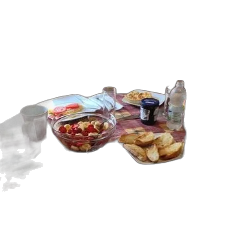 food, jewelry, photorealistic, 3d render, concept art, breakfast, table, plaid transparent PNG cut-out