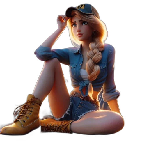 hat, jacket, dress, shoes, concept art, fantasy art, 3d render, photorealistic transparent PNG cut-out