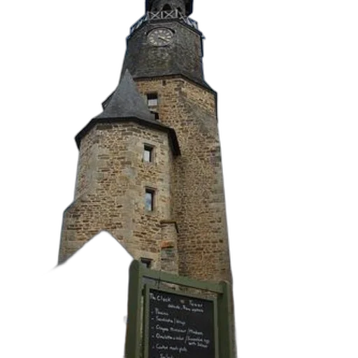 building, staff, sword, crown, 3d render, tall, stone, clock transparent PNG cut-out