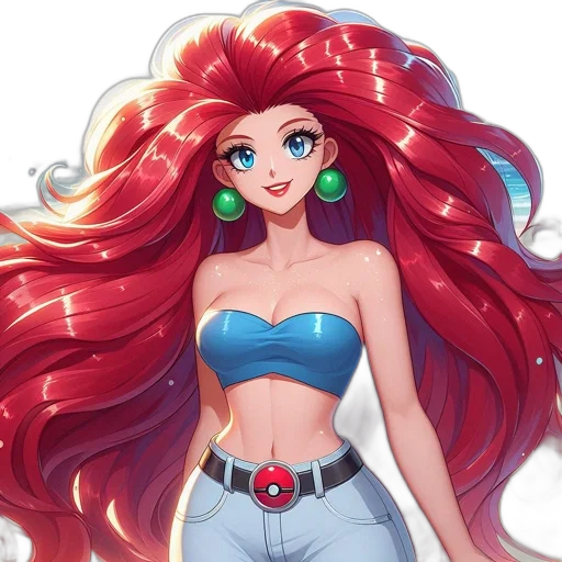 hair, dress, jewelry, cartoon, fantasy art, anime, concept art, red transparent PNG cut-out
