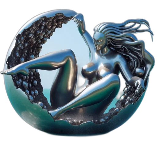 jewelry, dragon, fantasy art, 3d render, photorealistic, concept art, underwater, outer space transparent PNG cut-out