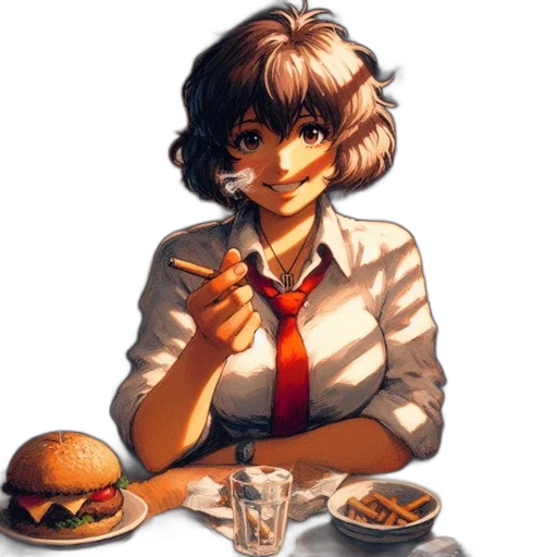 food, face, staff, creature, pixel art, concept art, anime, photorealistic transparent PNG cut-out