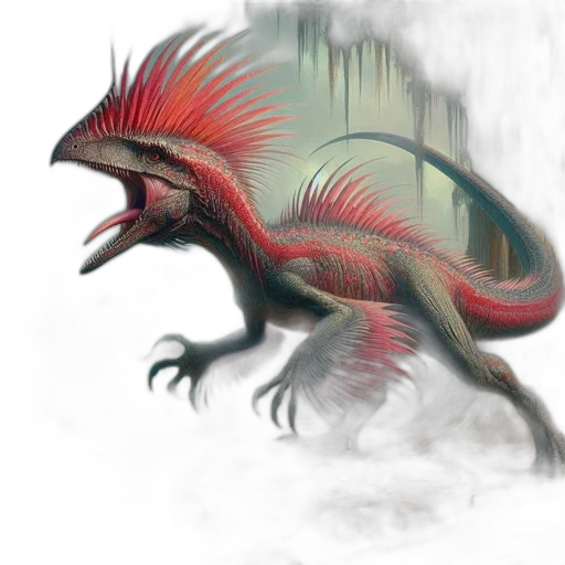 dragon, creature, animal, concept art, fantasy art, watercolor, photorealistic, fog transparent PNG cut-out