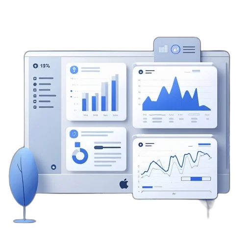 set, three, screens, showing, application, data, dashboard transparent PNG cut-out