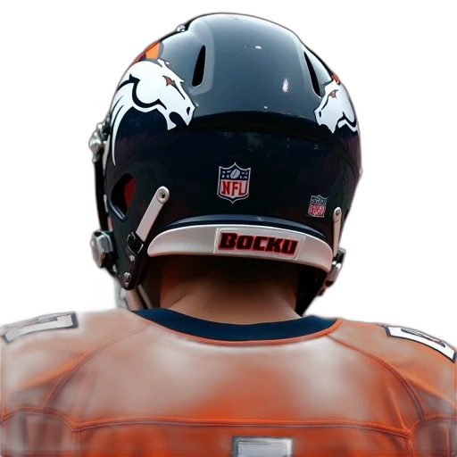 close, jersey, helmet, broncos, quarterback transparent PNG cut-out
