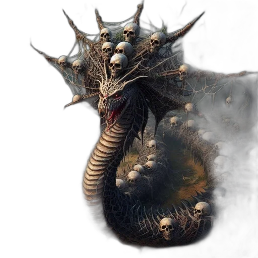 dragon, creature, animal, mask, concept art, fantasy art, photorealistic, 3d render transparent PNG cut-out