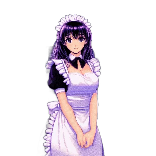 dress, staff, flower, pixel art, anime, concept art, fantasy art, monochrome transparent PNG cut-out