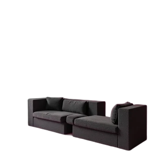 furniture, 3d render, photorealistic, dark transparent PNG cut-out