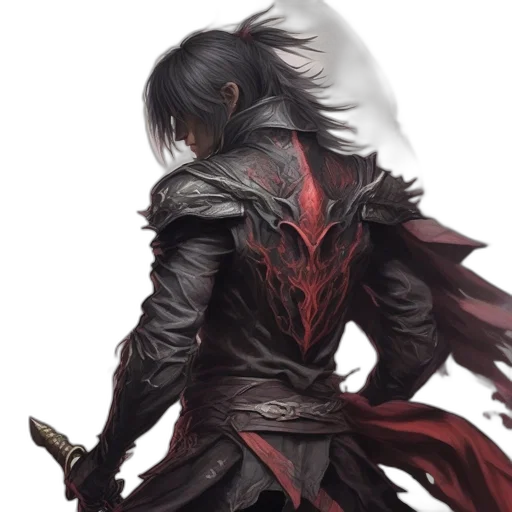 mask, sword, dragon, weapon, fantasy art, concept art, comic book art, pixel art transparent PNG cut-out
