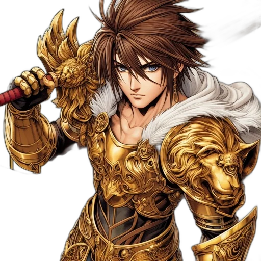 sword, weapon, staff, fantasy art, concept art, comic book art, anime, golden transparent PNG cut-out